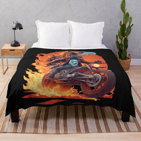 Item preview, Dinosaur Rider in Flames designed and sold by zerzeed.