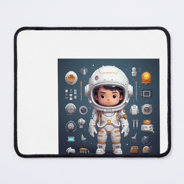 Item preview, a cartoon character in a space suit surrounded by various objects designed and sold by Dark Fantasy Store.