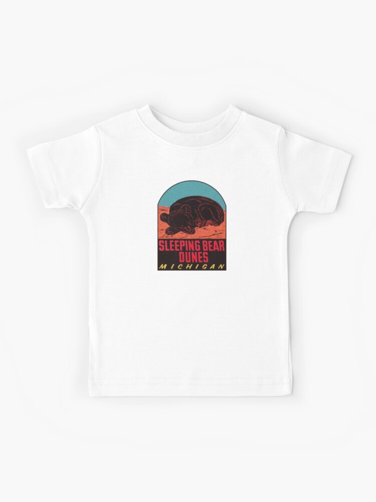 Thumbnail 1 of 2, Kids T-Shirt, Sleeping Bear Dunes National Lakeshore Vintage Travel Decal designed and sold by hilda74.