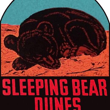 Artwork thumbnail, Sleeping Bear Dunes National Lakeshore Vintage Travel Decal by hilda74