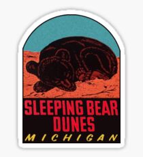 Sleeping Bear Dunes National Lakeshore Vintage Travel Decal Sticker