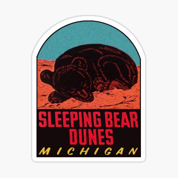 Sleeping Bear Dunes National Lakeshore Vintage Travel Decal Sticker