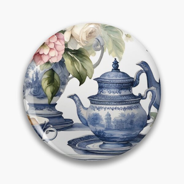 Item preview, Time for Tea Toile De Jouy Design designed and sold by FincastleDesign.