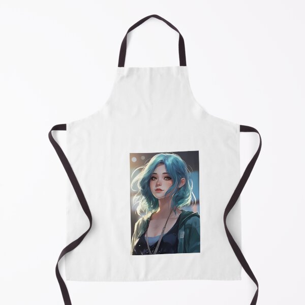 Item preview, a close up of a person with blue hair designed and sold by Dark Fantasy Store.