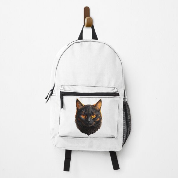 Item preview, Mysterious ebony feline with captivating, fiery orange eyes. designed and sold by Nokart.