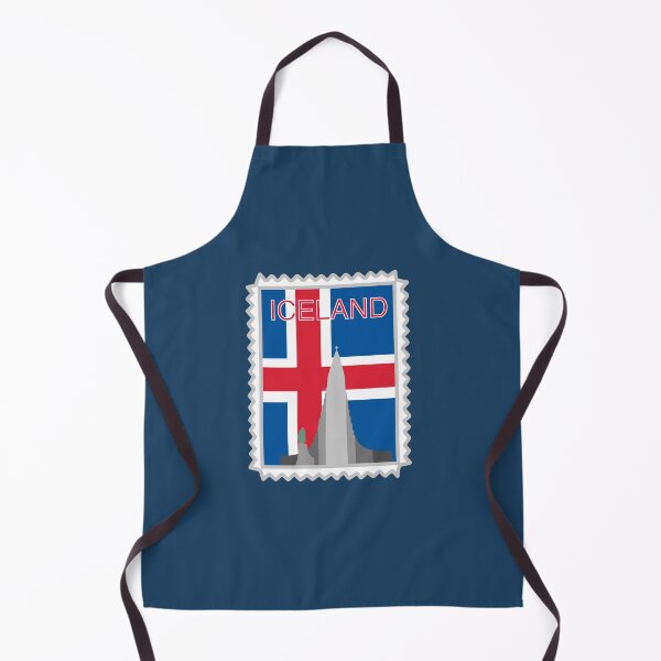 Item preview, Iceland Postage Stamp Flag Hallgrimskirkja Illustration Travel designed and sold by TheEclecticKat.