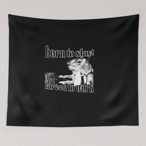 Item preview, Born To Slay White - Capybara Edition designed and sold by Jordanzzz.