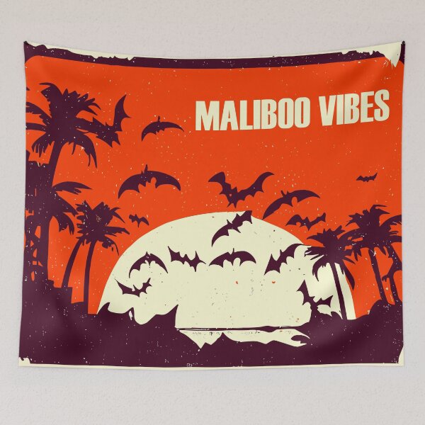 Item preview, Halloween Retro Maliboo Vibes Malibu Picture designed and sold by SamJanner.