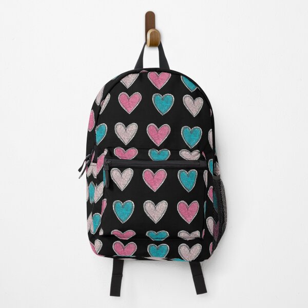 Item preview, Pink, Blue, and White Text Heart Pattern- Hand drawn designed and sold by Love, Shawsha.