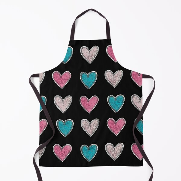 Item preview, Pink, Blue, and White Text Heart Pattern- Hand drawn designed and sold by Love, Shawsha.