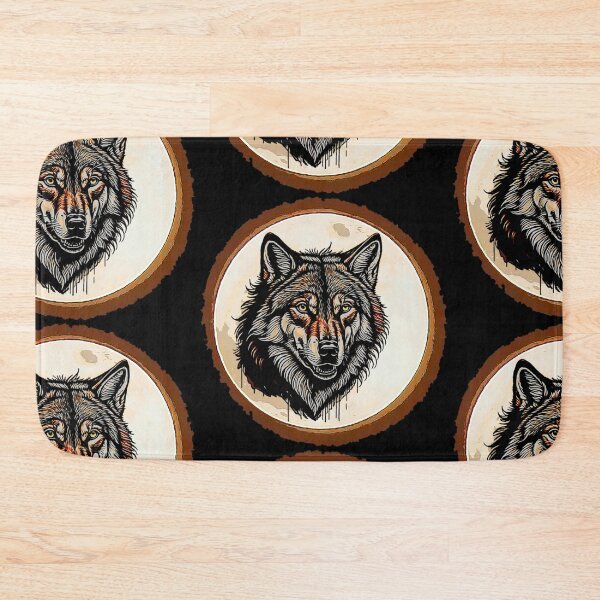 Item preview, Wolf head against the background of the moon designed and sold by FlowerandDesing.