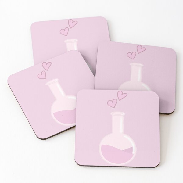 Item preview, Cute Beaker Science Illustration with Hearts Pink Love designed and sold by TheEclecticKat.