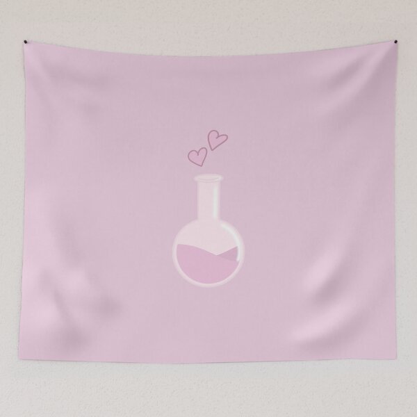 Item preview, Cute Beaker Science Illustration with Hearts Pink Love designed and sold by TheEclecticKat.