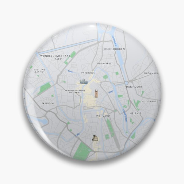 Item preview, Map of Ghent, decorated city map, skyline with architecture designed and sold by PanenkaPrints.
