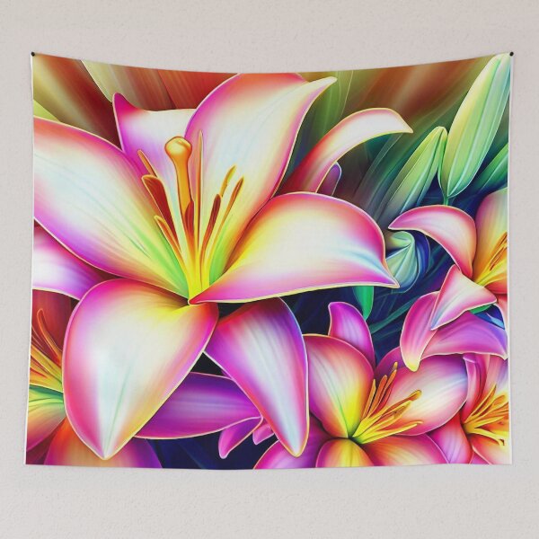 Item preview, Blossoming Radiance: Vibrant 3D Flowers designed and sold by The Digital Compass.