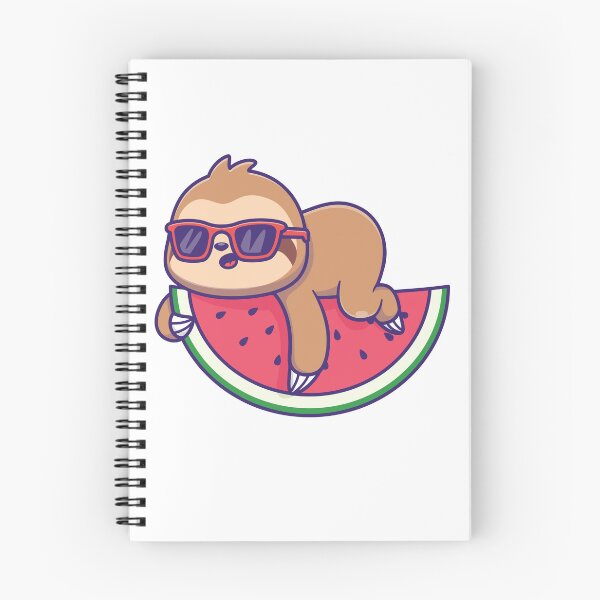 Item preview, cute sloth laying watermelon with glasses designed and sold by ArTo-Wear.