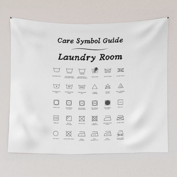 Item preview, Care Symbol Guide - Laundry Room designed and sold by ElLocoMus.