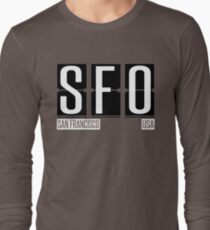 SFO- San Francisco CA Airport Code Souvenir or Gift Shirt Long Sleeve T-Shirt