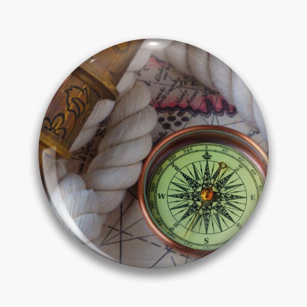 Item preview, Old Spy Scope And Compass On Ships Rope designed and sold by Garry Gay.