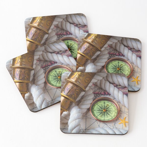 Item preview, Old Spy Scope And Compass On Ships Rope designed and sold by Garry Gay.