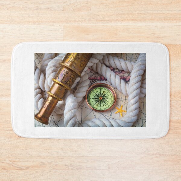 Item preview, Old Spy Scope And Compass On Ships Rope designed and sold by Garry Gay.