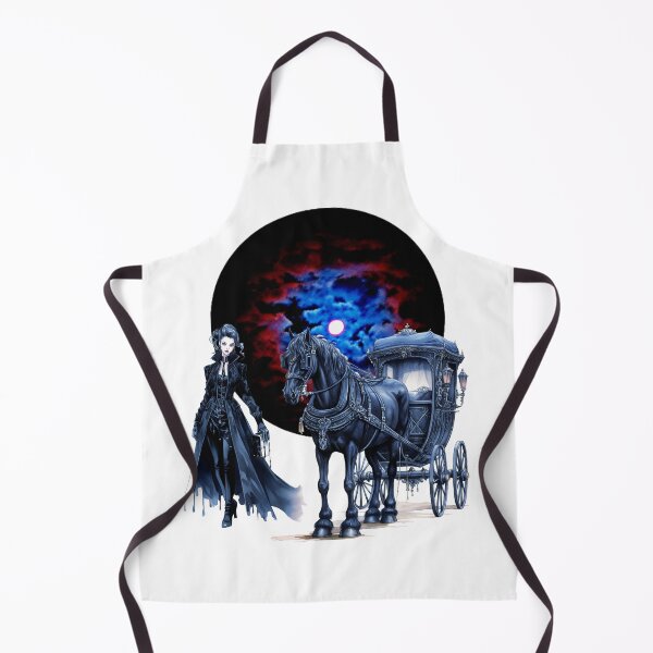 Item preview, Goth girl and horse drawn carriage designed and sold by FlossOrFi.