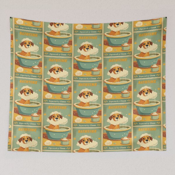 Item preview, Bathtime dog retro (#01) [Create a set!] designed and sold by SolidEarthArt.