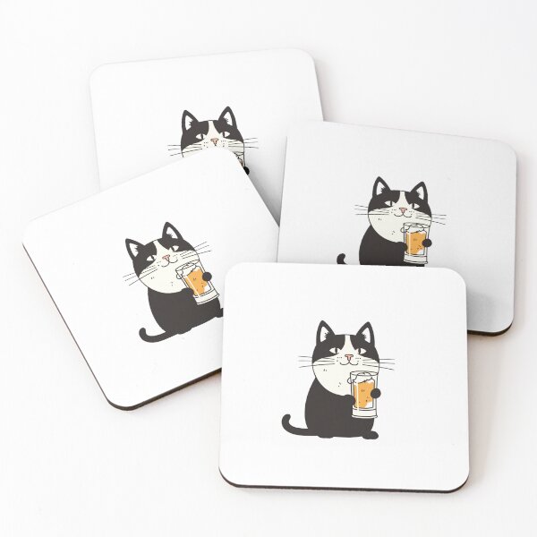 Item preview, Cat with beer in hands designed and sold by bigmoments.