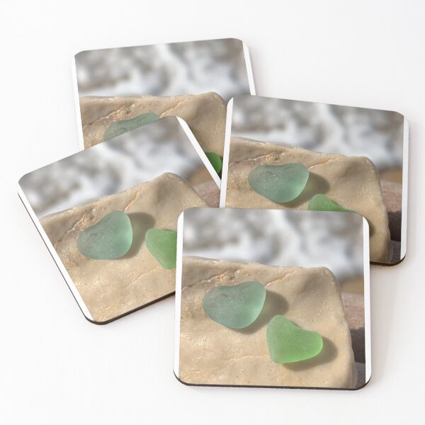Item preview, Two seaglass hearts designed and sold by Jums-Med.