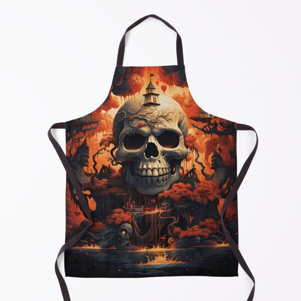 Item preview, "Vibrant Halloween Skull" designed and sold by Art-Vortex-fr.