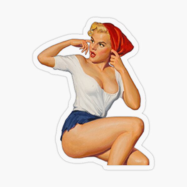 Item preview, Vintage Blonde Pin-up Looking Shocked designed and sold by arsiviqu.