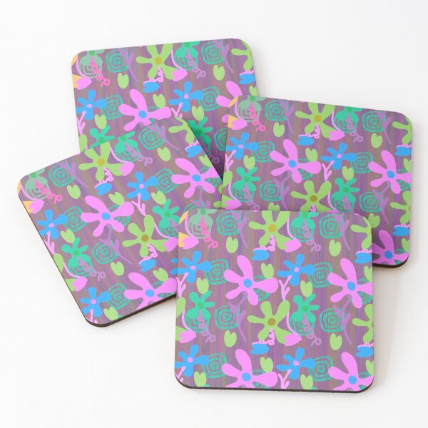 Item preview, Floribunda Hot pink aqua lime designed and sold by ArtFabric.