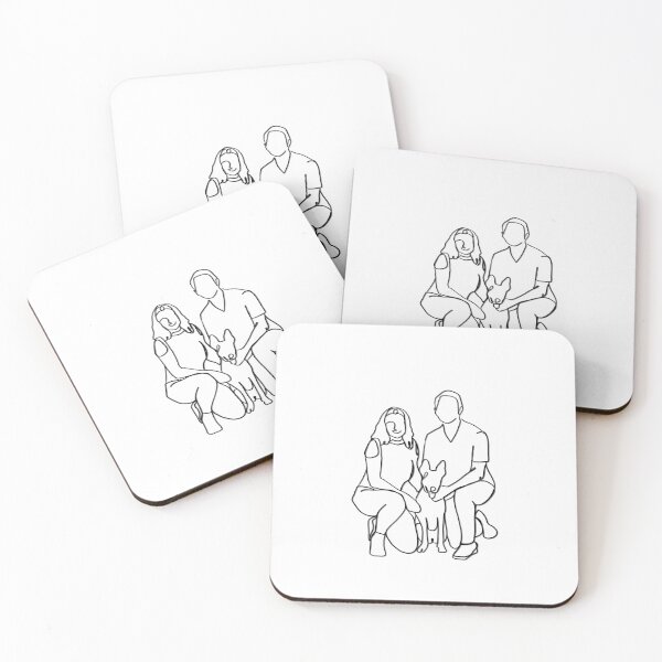 Item preview, Dog family line art designed and sold by princessAina.