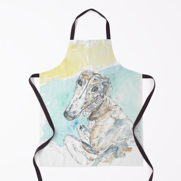 Item preview, Brindle and white greyhound portrait artwork. designed and sold by DebTheZeb.