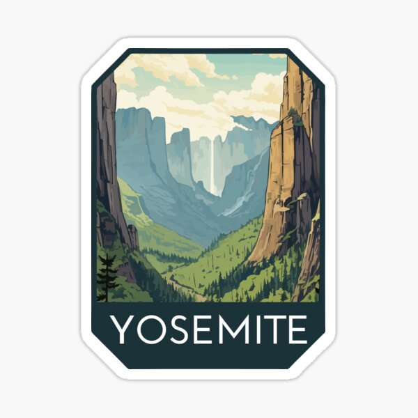 Item preview, Yosemite National Park Vintage Travel Art designed and sold by electricninja.