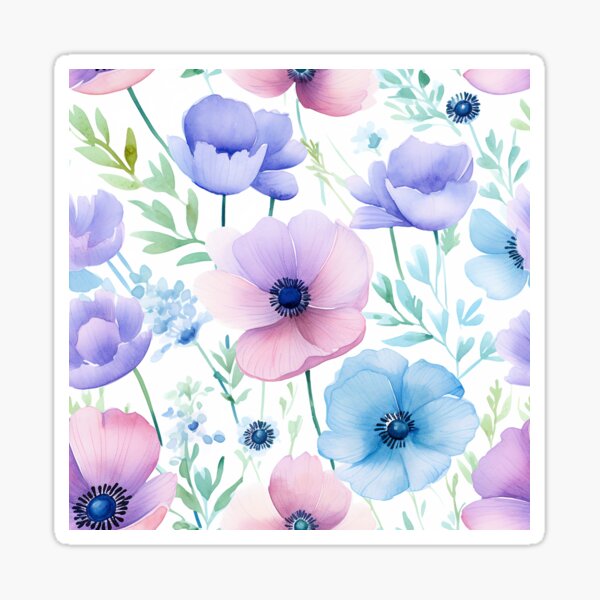 Item preview, Beautiful Blue and purple flower pattern designed and sold by SweetEvolution.
