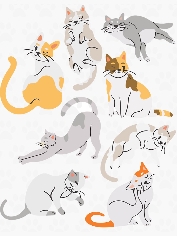 Cute, playful cats and kittens | Sticker