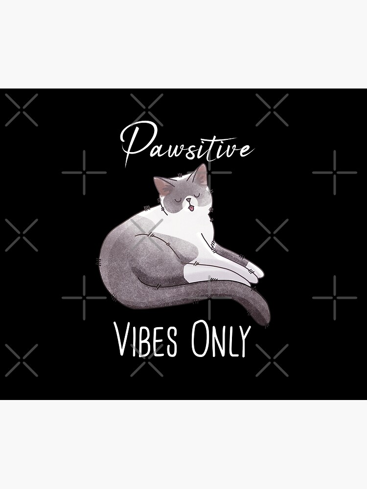 Thumbnail 6 of 6, Comforter, Pawsitive Vibes Only - Blue point Cat - Gifts for cat lovers designed and sold by FelineEmporium.