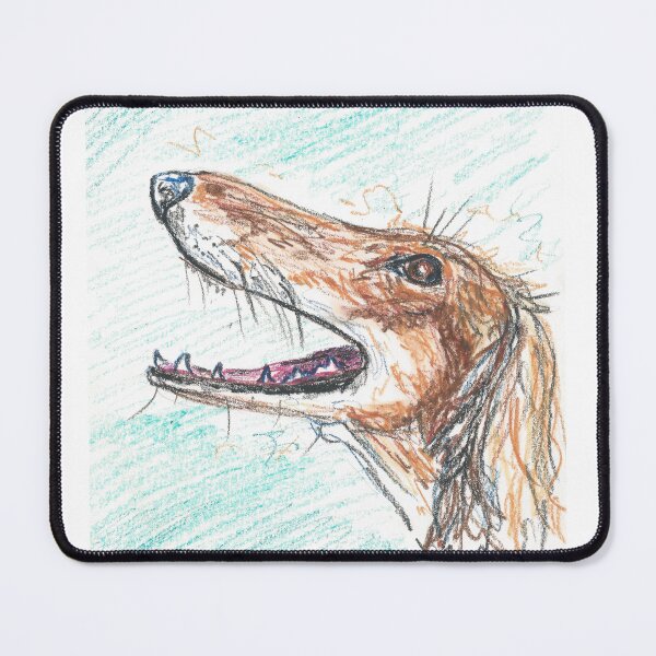 Artikelvorschau, Saluki Öl Pastell Zeichnungsskizze entworfen und verkauft von DebTheZeb.