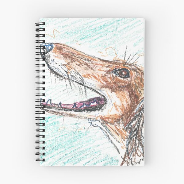 Item preview, Saluki oil pastel drawing sketch designed and sold by DebTheZeb.