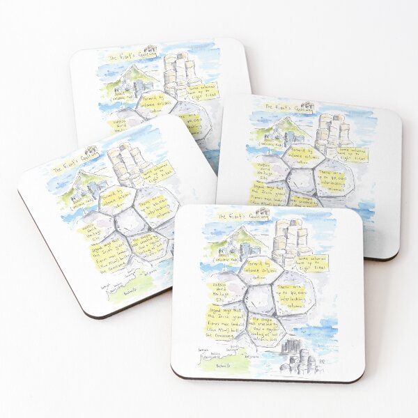 Item preview, Giant's Causeway illustrated information drawing designed and sold by DebTheZeb.