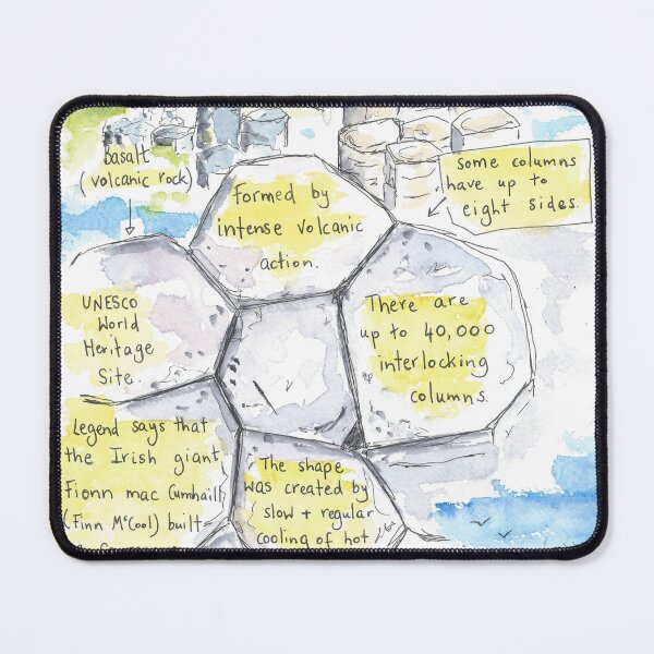Item preview, Giant's Causeway illustrated information drawing designed and sold by DebTheZeb.