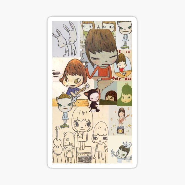 Item preview, Collective sticker of yoshitomo nara  designed and sold by Firdaous Najim.