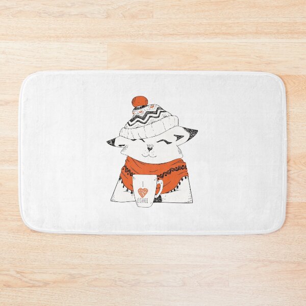 Item preview, Feline Frosty Mornings: Sip with a Snowy Companion designed and sold by EmeraldeaArt.