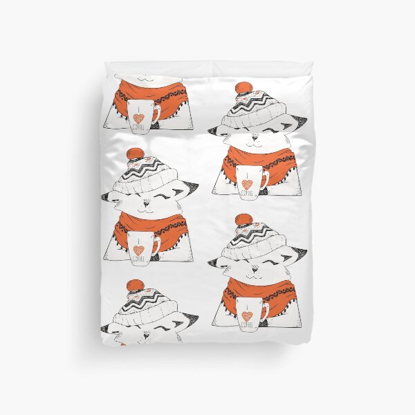 Item preview, Feline Frosty Mornings: Sip with a Snowy Companion designed and sold by EmeraldeaArt.