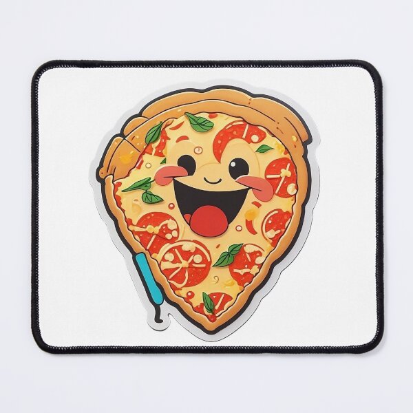 Item preview, Cheerful Pizza Slice Art designed and sold by NikksCustomArt.