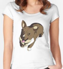 Corgi Ein The Data Dog Women's Fitted Scoop T-Shirt