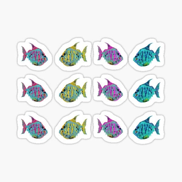 50 Fish Aquarium Ocean Stickers Fishing Decals Deep Sea Pack Set Lot