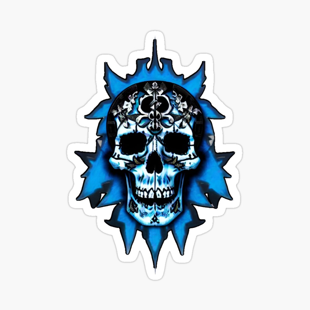 Cool Blue Skull Pattern 