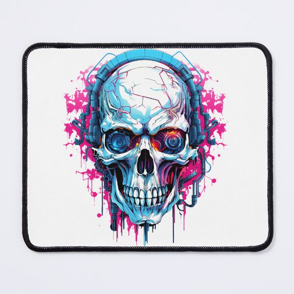 Item preview, Cyberpunk Skull in Neon Colors designed and sold by SchorlCraft.